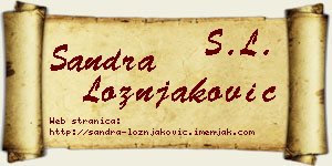Sandra Ložnjaković vizit kartica
